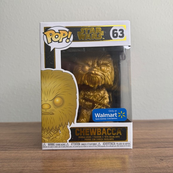 Funko Other - Funko Pop Gold Chewbacca Star Wars #63 Great Condition